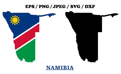 Namibia National Flag Map Design Graphic By Terrabismail · Creative Fabrica