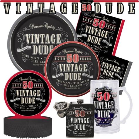 Vintage Dude 50th Birthday Party At Lewis Elegant Party Supplies