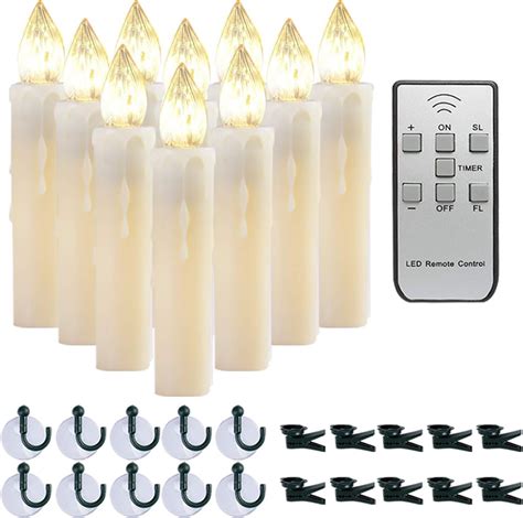 Amazon Homemory 10 PCS LED Window Candles With Remote Timer