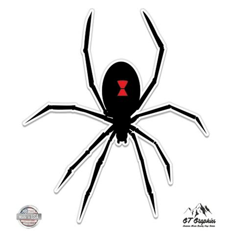 Black Widow Spider Graphic 3 Vinyl Sticker For Car Laptop I Pad Phone Helmet Hard Hat