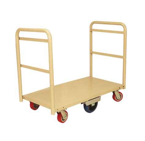 450kg Rated Steel Heavy Duty Platform Trolley 2 Handle 6 Wheel 1110