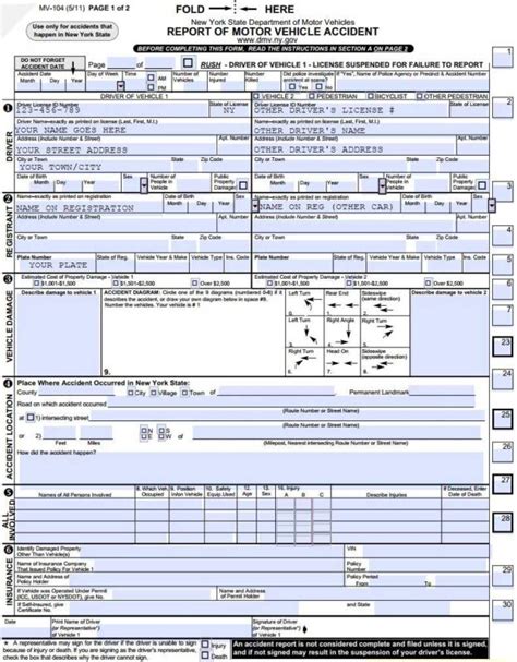 How To Fill Out An Mv Ny Motorcycle Lawyers Hurt