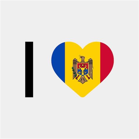 Premium Vector I Love Moldova Country Heart Vector Illustration