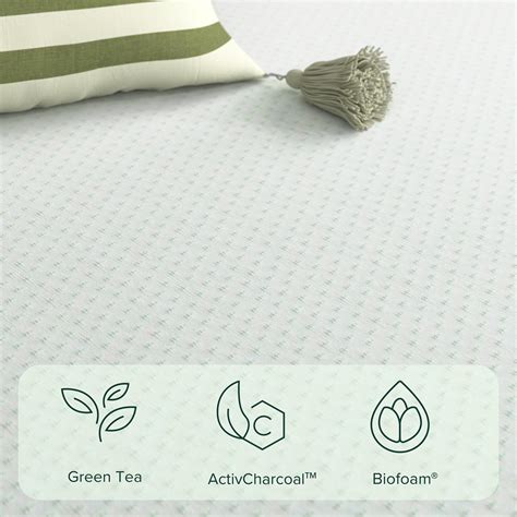 Snapklik ZINUS 10 Inch Green Tea Memory Foam Mattress Fiberglass