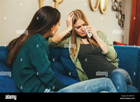 Sad Girl Crying Friend Comforting Hi Res Stock Photography And Images