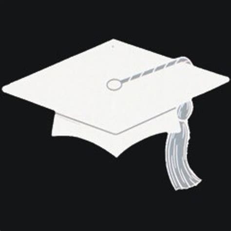 White Graduation Cap Cutout | EverythingBranded USA