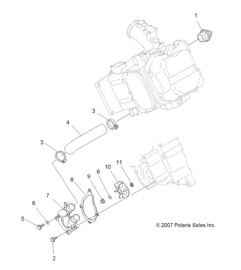 MOTEUR POMPE A EAU POUR SCRAMBLER 2X4 INTL 2008 Esprit POLARIS La