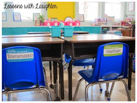 Chevron Name Tags for Student Chairs - Lessons With Laughter