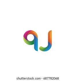 Initial Lowercase Letter Aj Curve Rounded Stock Vector Royalty Free