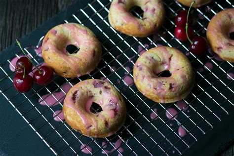 Baked Cherry Doughnuts With Cherry Glaze Stemilt