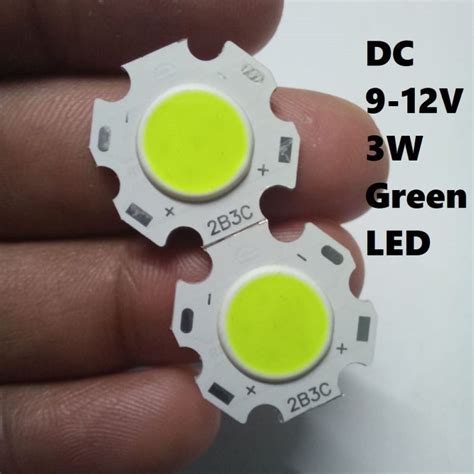 2B3C 3W GREEN Color DC 9 12V 3W COB SMD LED Light Chip Green COB LED