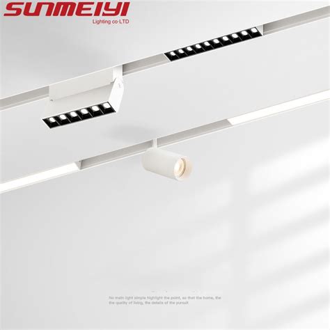 Smart White Recessed Magnetic Track Lights Dimmable 48v Surface Mounted