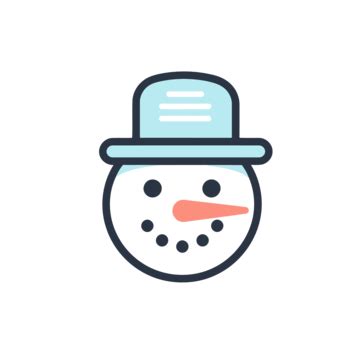 Snowman Icon Vector Line Illustration A Lineal Icon Depicting Cute