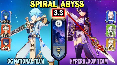 4 Star Team Raiden Hyperbloom Team Spiral Abyss 3 3 Genshin