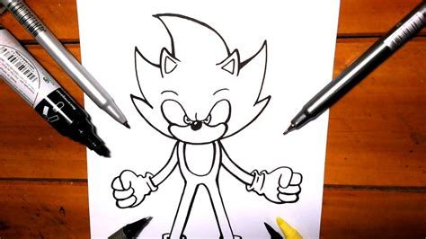 Como Dibujar Super Sonic Facil Youtube