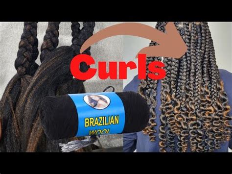 Easy Way To Curl The Ends Of Braids With Brazillian Wool And Hot Water