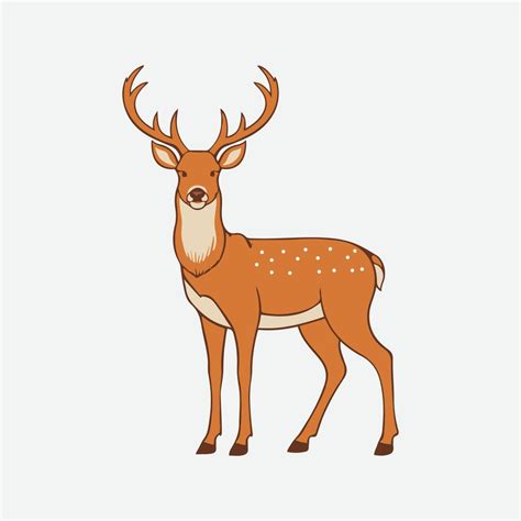 Deer illustration in flat style vector art 42149178 Vector Art at Vecteezy