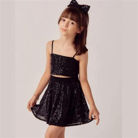 Sequin Two Piece Skirt Set Etsy