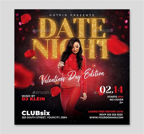 Valentines Day Flyer Design Template PSD Ksioks