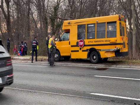 Police Occupied School Bus Rear Ended By Hit And Run Driver In West