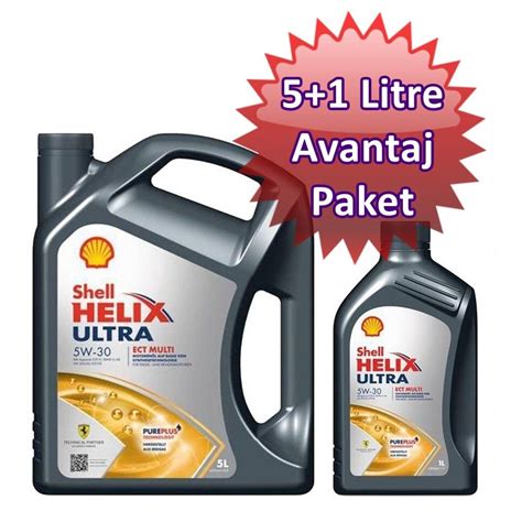 SHELL HELİX ULTRA ECT MULTI 5W30 5 1 LİTRE AVANTAJ PAKET