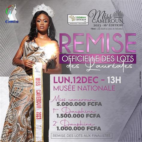 Miss Cameroun 2023 remise des lots aux lauréats le COMICA respecte