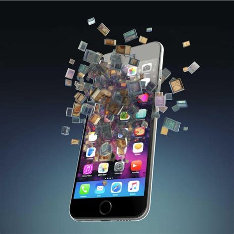 Premium Photo Highly Rendering Of A Mobile Phone With Flying Apps On