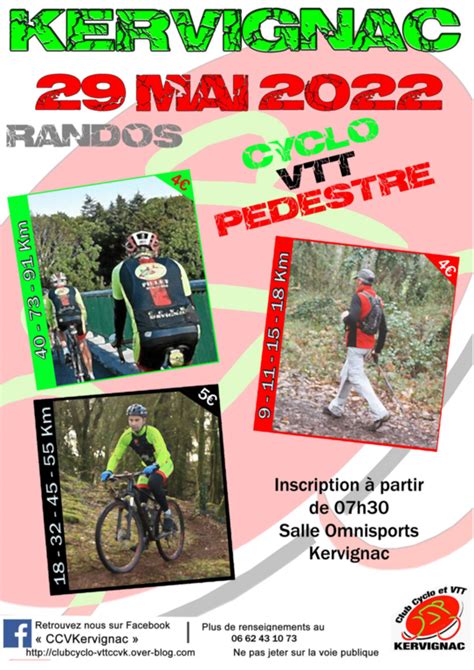 RANDO CYCLO VTT MARCHE KERVIGNAC CYCLO CLUB CARNAC