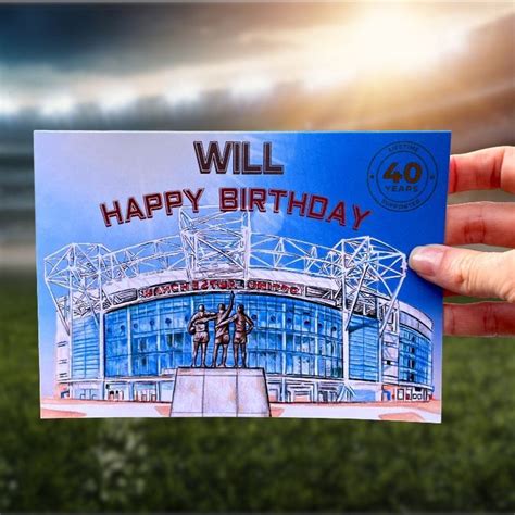 Manchester City Birthday Card Personalised Etihad Stadium Birthday