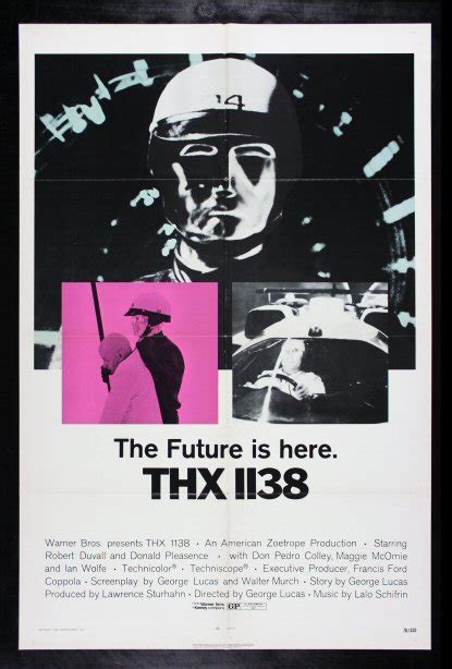 THX 1138 * CineMasterpieces ORIGINAL MOVIE POSTER 1970 ROBOT POLICE SCI ...