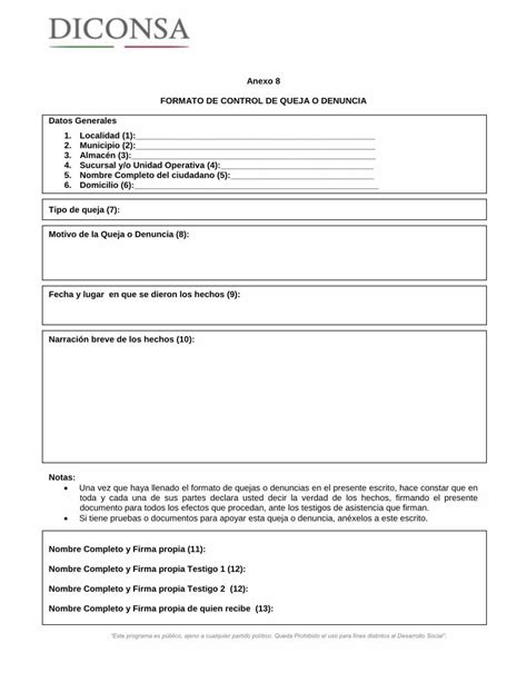 PDF Anexo 8 FORMATO DE CONTROL DE QUEJA O DENUNCIA 1 FORMATO DE