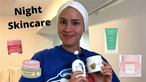 Night Time Skincare Routine Oily And Combo Skin Youtube