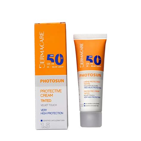 DERMACARE PHOTOSUN CREME SOLAIRE PROTECTRICE TEINTEE 1 5 ECRAN SPF50 50ML