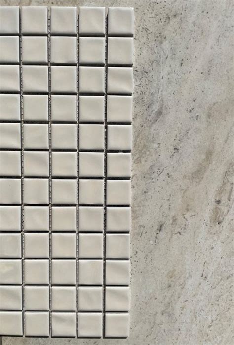 Vanilla Wavy Mm Ceramic Mosaic Pool Tiles Cmc