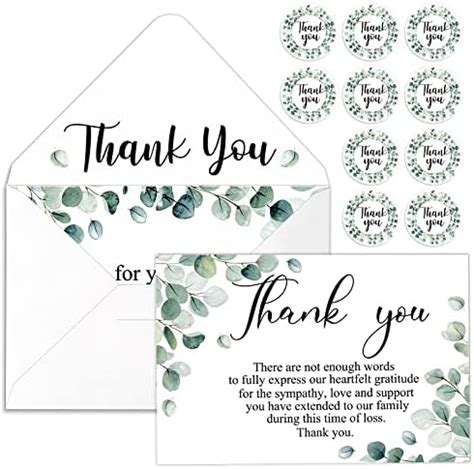 Amazon Marspark Pack Thank You Sympathy Cards With Envelopes