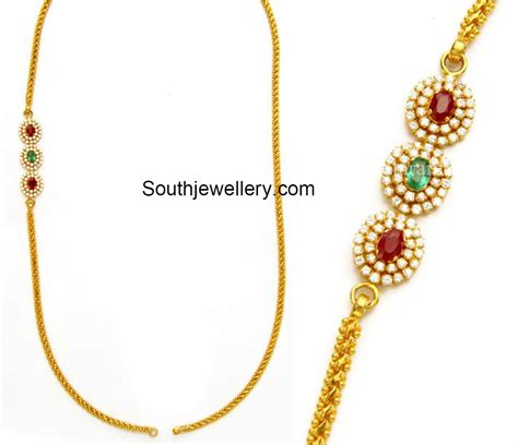 Thali Chain Models With Mugappu Jewellery Designs