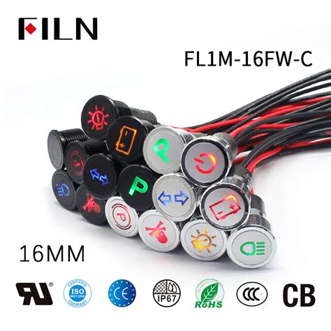 Waterproof Indicator Lights FILN LED Various Symbol Indicator Lights