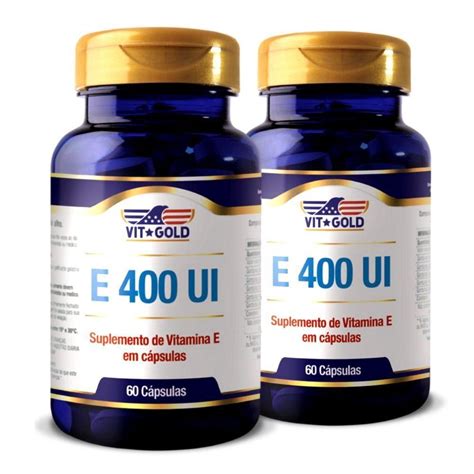 Vitamina E 400 Ui Vitgold Kit 2X 60 Cápsulas Submarino