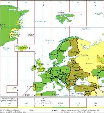 Time Zone Map Europe Printable