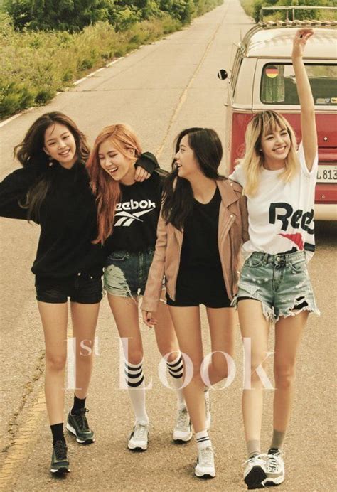 Black Pink Rock Vintage Casual Fashion For 1st Look Blackpink Rock And Kpop