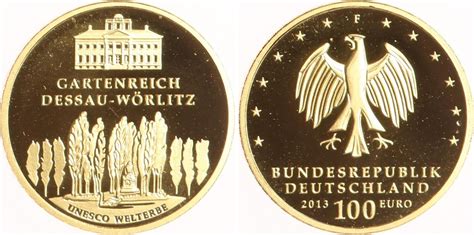 Bundesrepublik Deutschland 100 Euro 2013 F UNESCO Welterbe Gartenreich