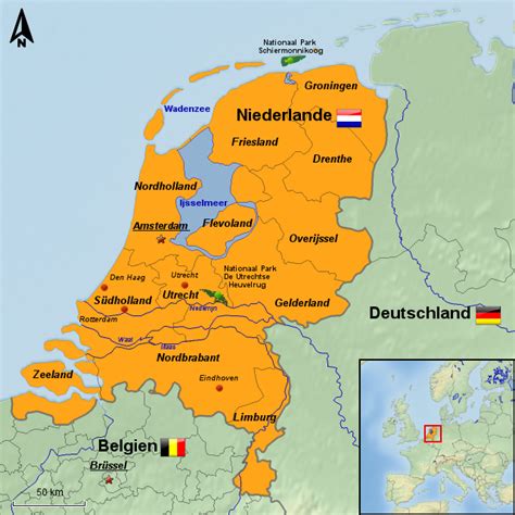 Stepmap Niederlande Landkarte Für Niederlande