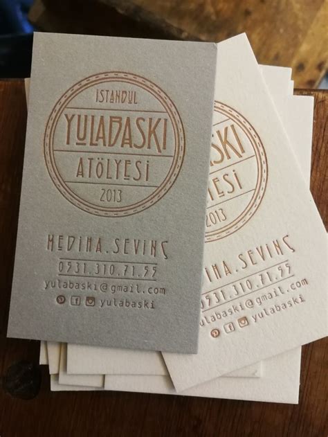 letterpress business card