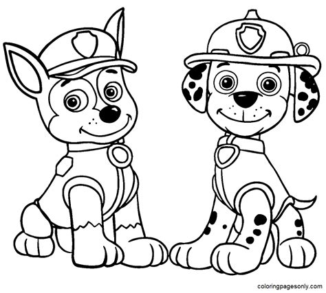 P Ginas Para Colorear De Chase Paw Patrol Coloringpagesonly