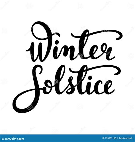 Solsticio De Invierno Cita Que Pone Letras Manuscrita Ilustraci N Del