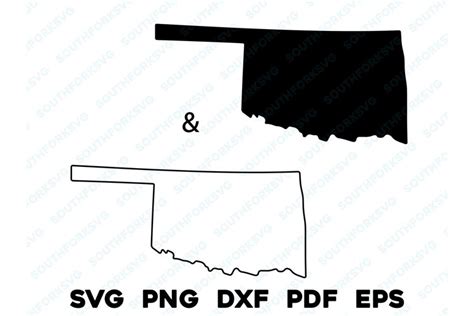 Oklahoma State Map Shape Outline Silhouette