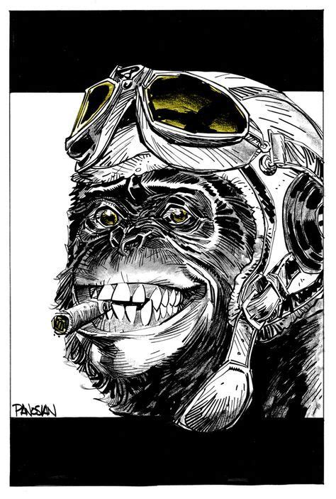 Original Fying Monkey Art By Urban On