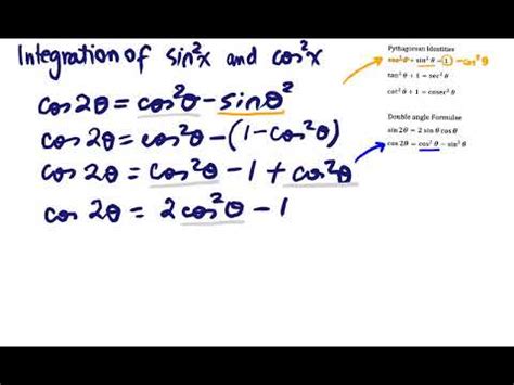 What Is Cos Squared X Equal To
