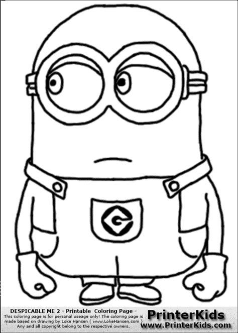 27 Minion Bob Printable Coloring Pages