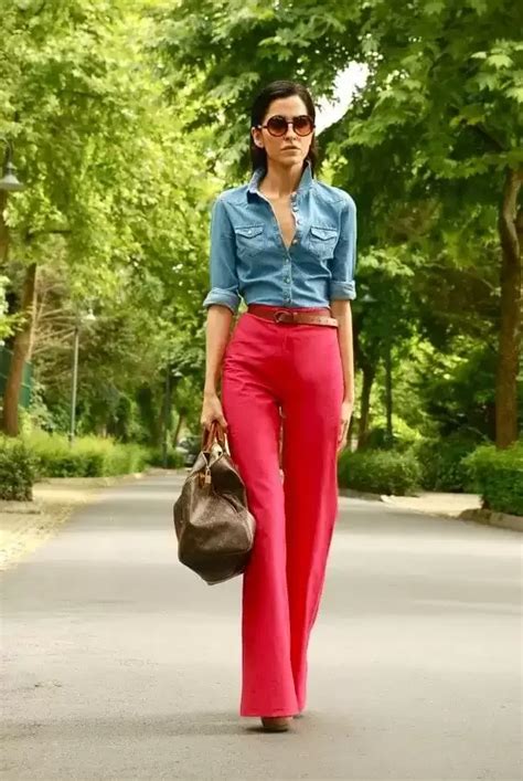 How To Wear Sailor Pants Outfit Ideas Red Trousers Red Trousers